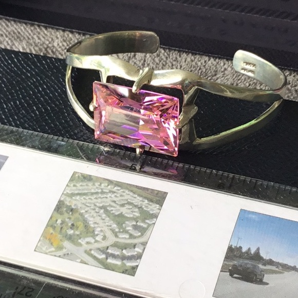SOLD 💚💕💕💕SOLD💕💕💕💕Gorgeous 925 Design Pink Kunzite Mexican Bracelet - Picture 8 of 15